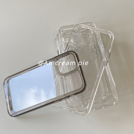 Accessories (Shipping fee not included) Space solid color transparent couple 11 basic application Apple 12 anti-drop 13promax14 mobile phone case 14promax