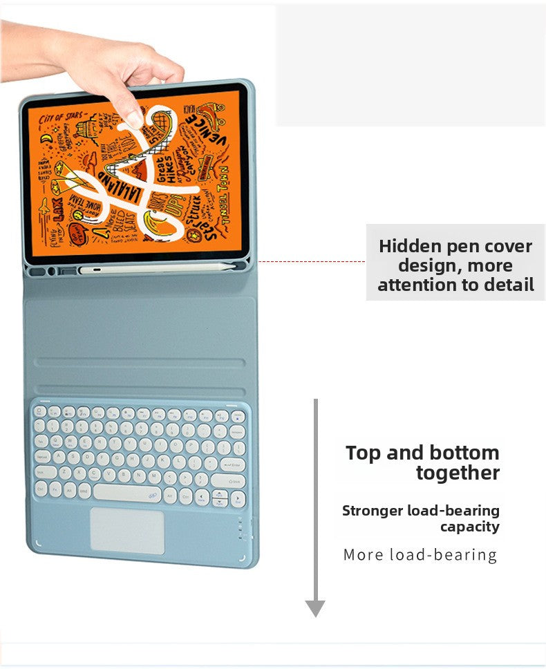 S10 Lite Touch Bluetooth Keyboard Case For Samsung Tablet S6 S7 S8 S9+ plus FE A7 A9+ S11 SM-X730 X736B Magnetic Leather Case A8 Mouse protective Accessories