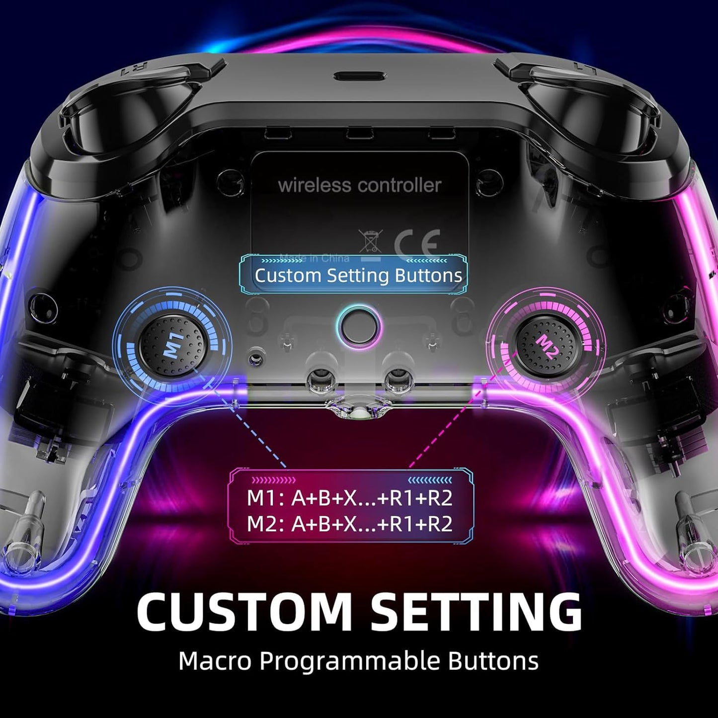 PS4 Bluetooth wireless handle p4 neutral private mode glare Hall trigger gamepad export to domestic special offer