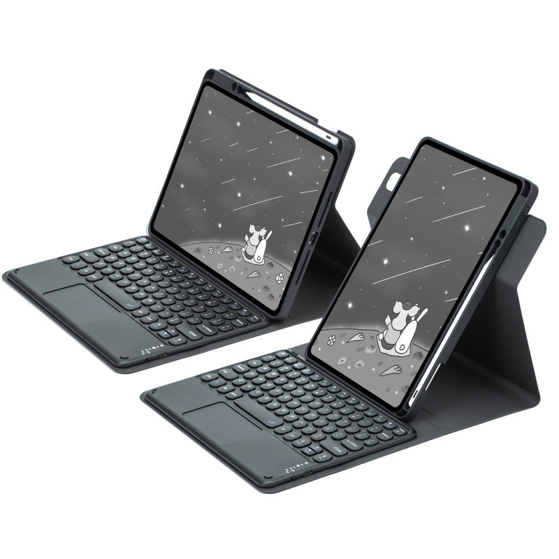 Applicable to iPad 10 generation Pro11 inch Bluetooth keyboard 360 degree rotating case Air4 leather case 5 acrylic bracket protective Accessories