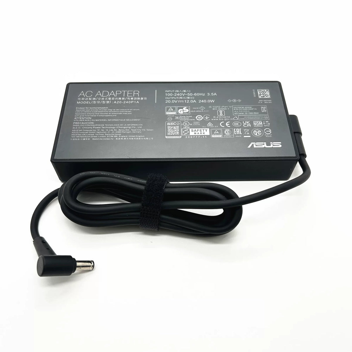Genuine A20-240P1A 20V 12A 240W 6.0x3.7mm adapter for Asus ROG Strix Zephyrus TUF Gaming laptops Strix Scar 15/17 Zephyrus S15 S17 G15 GX550 G733 Charging power supply ADP-240EB B 0A001-00970000 0A001-00970200 ASUS laptop repair parts
