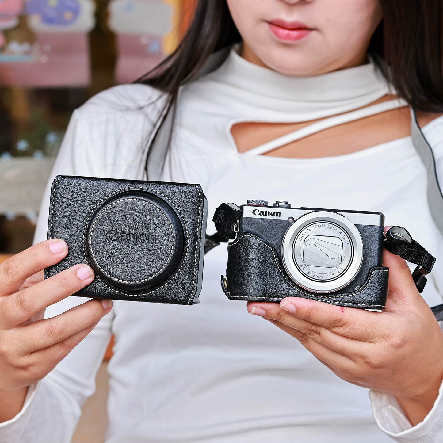 Suitable for Canon G7X3 Protective Case G7X2 Camera Case G11 G12G15/16 G1X2 Leather Case Camera Case Digital camera accessories