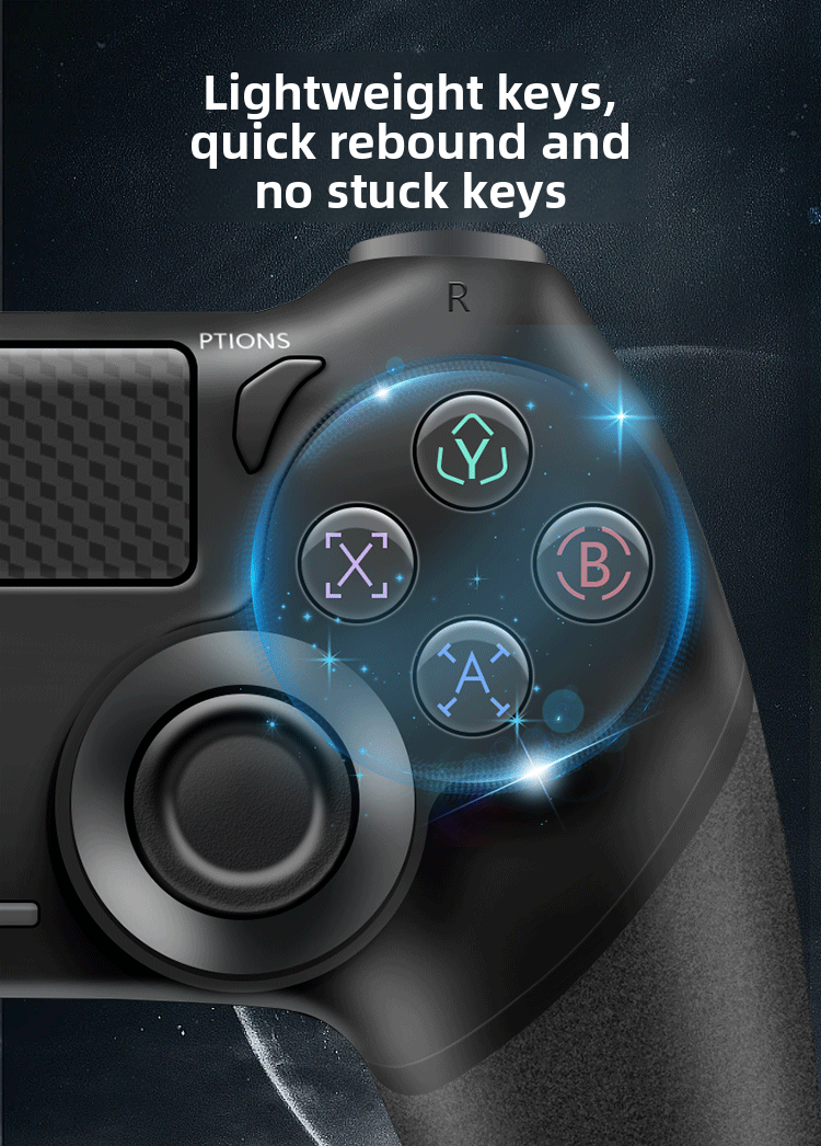 P4 wireless Bluetooth gamepad features six-axis lights that do not disconnect, are compatible with P5, and support Android P3