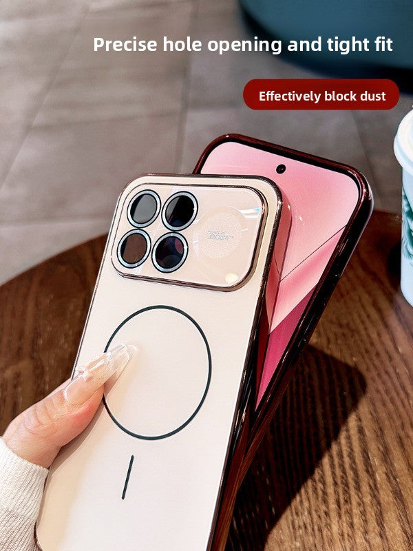 Laser thin ring For Redmi K100pro mobile phone case New k90 pro max integrated lens film all-inclusive protective case k80pro electroplated acrylic backplane case Phone Accessories