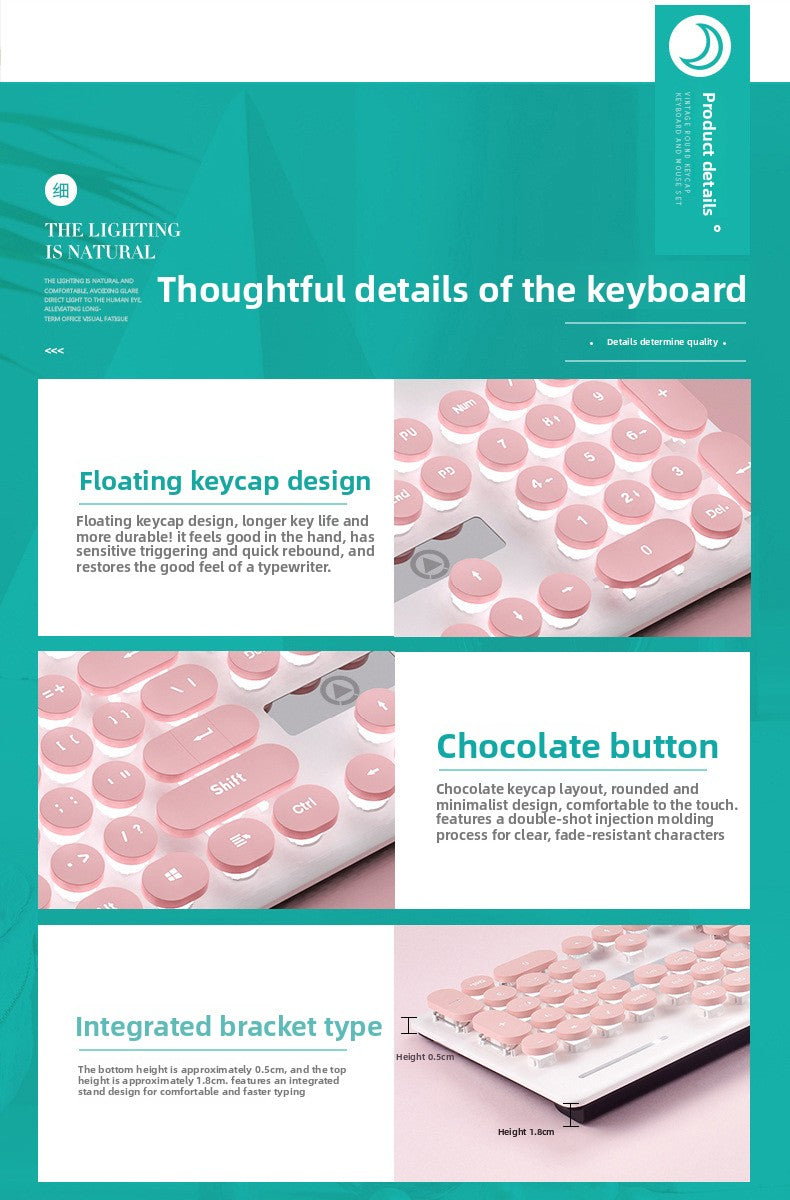 Silver carving V8 punk mechanical feel keyboard mouse set luminous game computer accessories