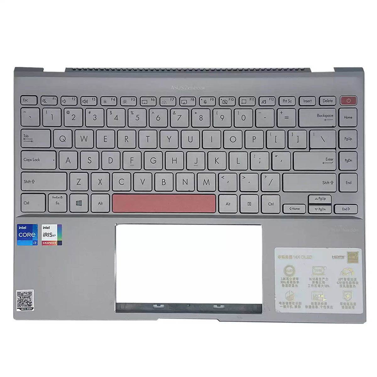 C-cover keyboard for ASUS  Zenbook 14X  UX5401 UM5401 UX5400Z UX5400E Upper case palmrest topcase keyboard assemble  ASUS laptop repair parts