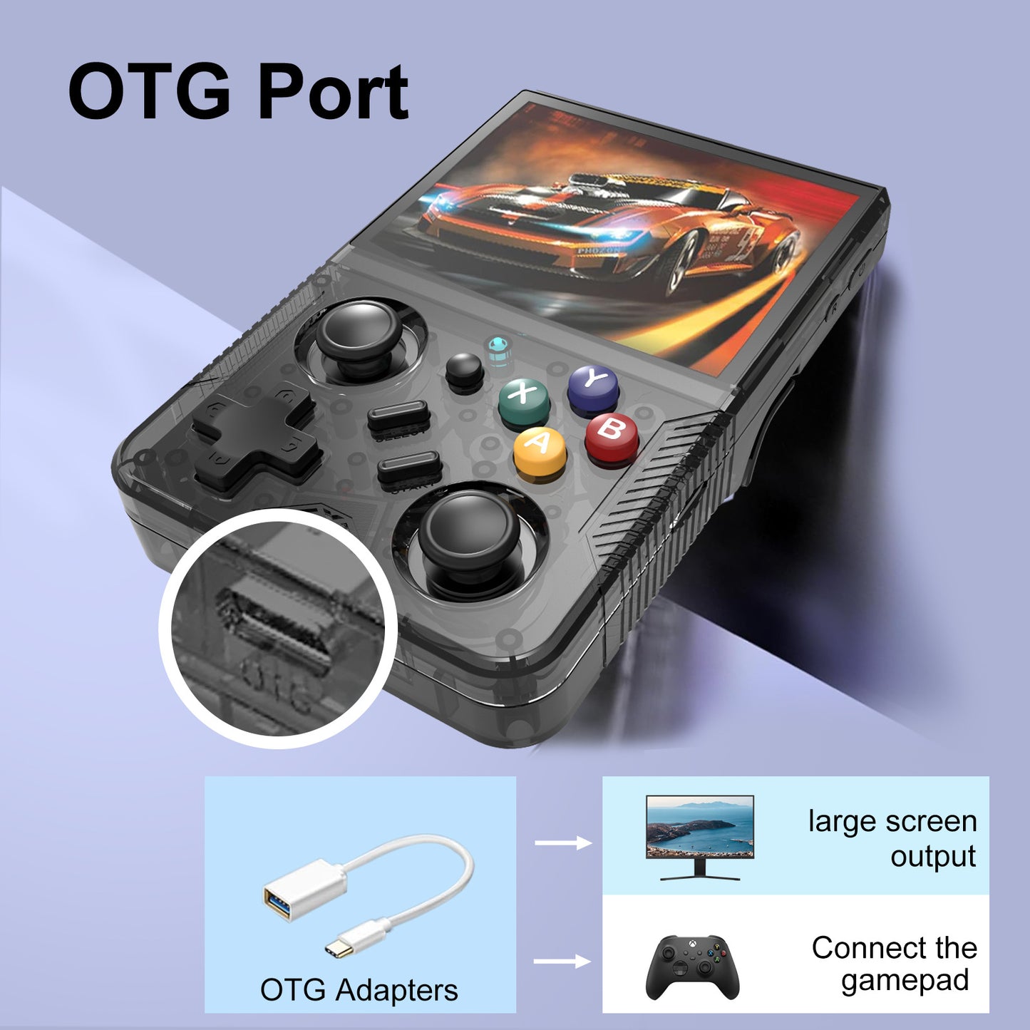 3.5 "inch IPS HD Handheld Game Player console Arcade OTG large screen GBA classic FC retro nostalgic game open source handheld