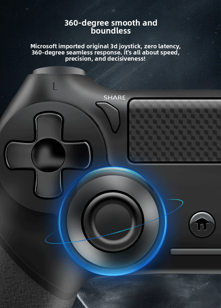 P4 wireless Bluetooth gamepad features six-axis lights that do not disconnect, are compatible with P5, and support Android P3