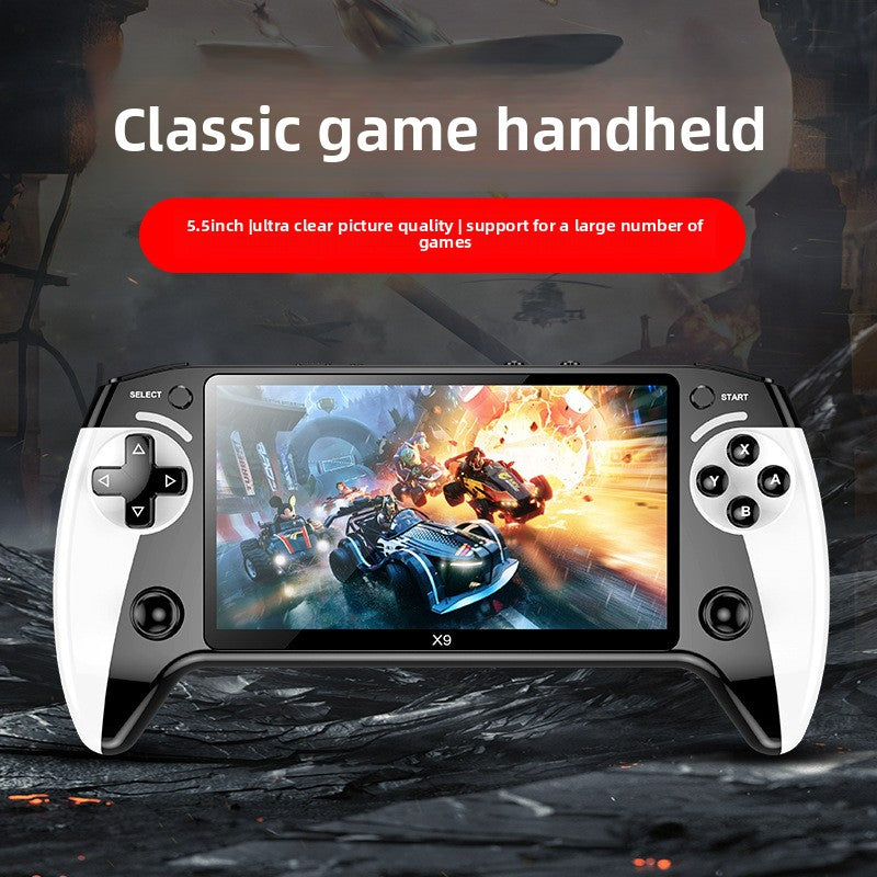 5.5" inch x9 IPS HD PSP lINUX 2000mAh type C rechargable games Handheld Game Player console supporting wireless gamepad connected