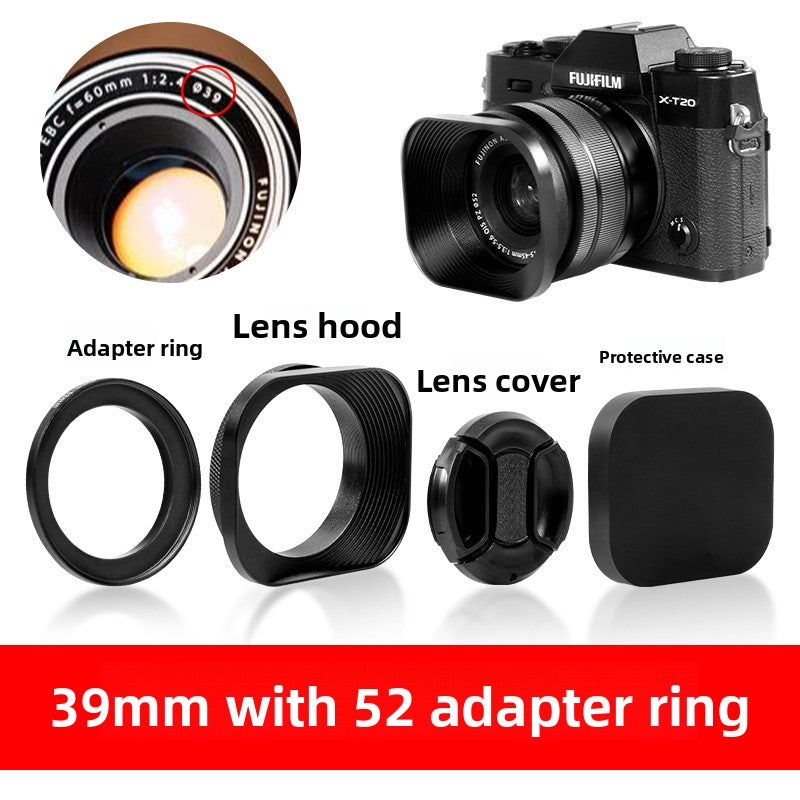 Square hood for Canon Sony Conn 16-50 Fuji 15-45/35 f2 52/43/46 mm Digital camera accessories