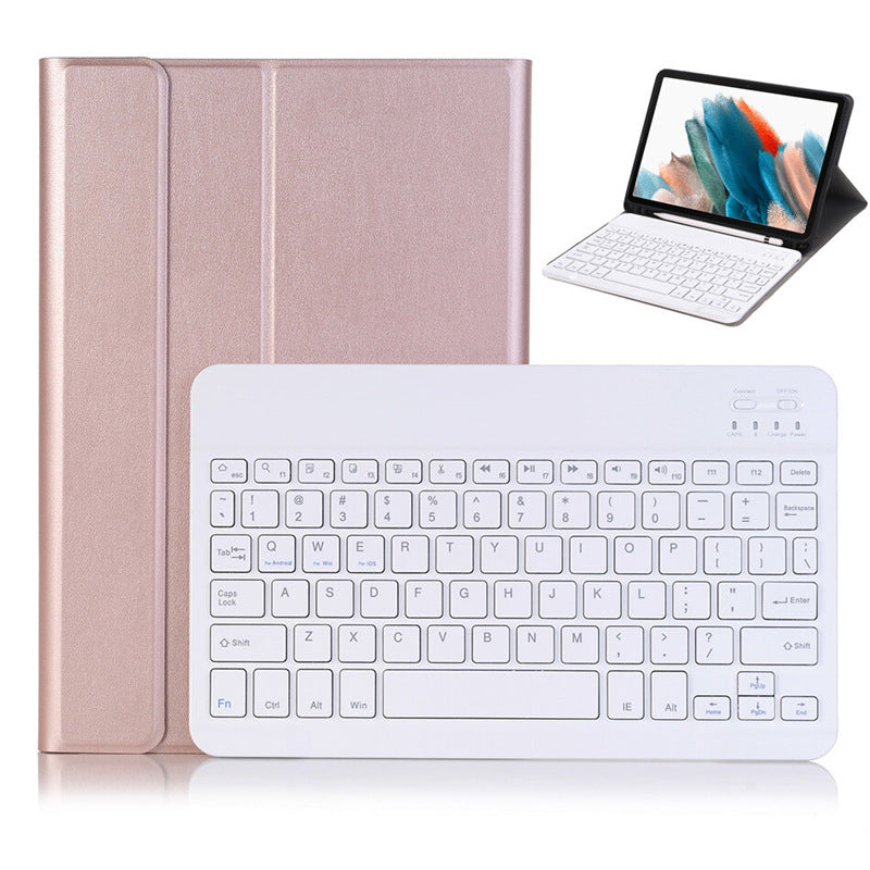 Suitable for A8 Samsung s6lite Tablet 10.4 Leather Case S9FE Bluetooth Keyboard A7 Protective Case S7 Pen Slot S8 A9 + protective Accessories