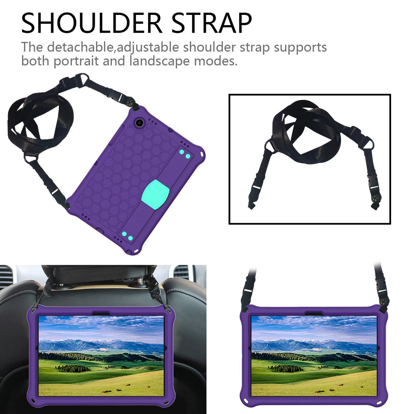 Applicable S6lite Samsung Tablet P610 Protective Case P619 Children's A7 Bracket EVA Anti-drop Case A8 Shoulder Strap protective Accessories