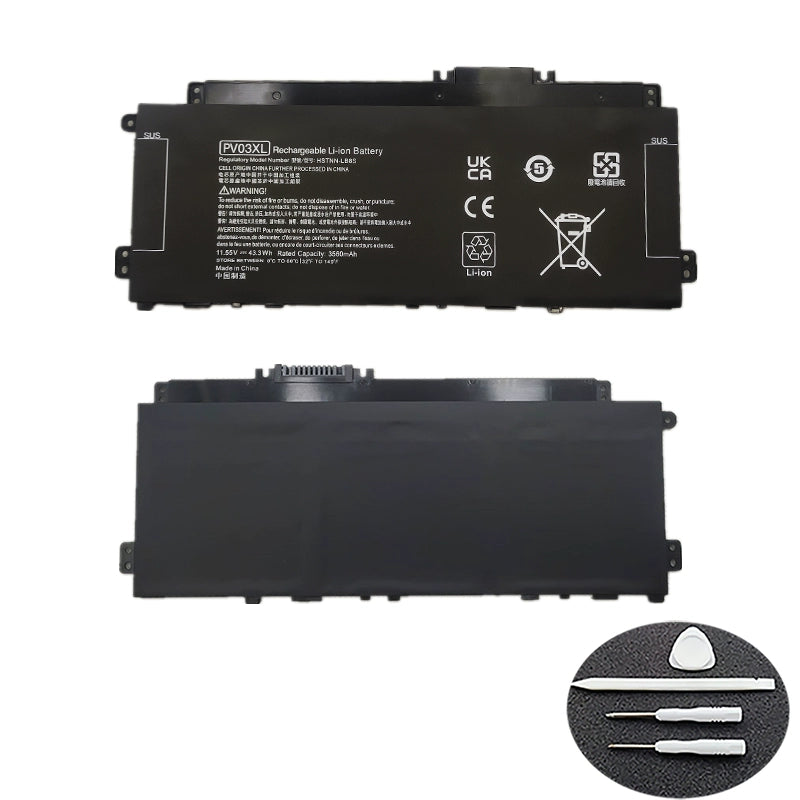 (Shipping fee not include)for惠普 PP03XL HSTNN-LB8S M01118-421 M01144笔记本PV03XL repalcement battery