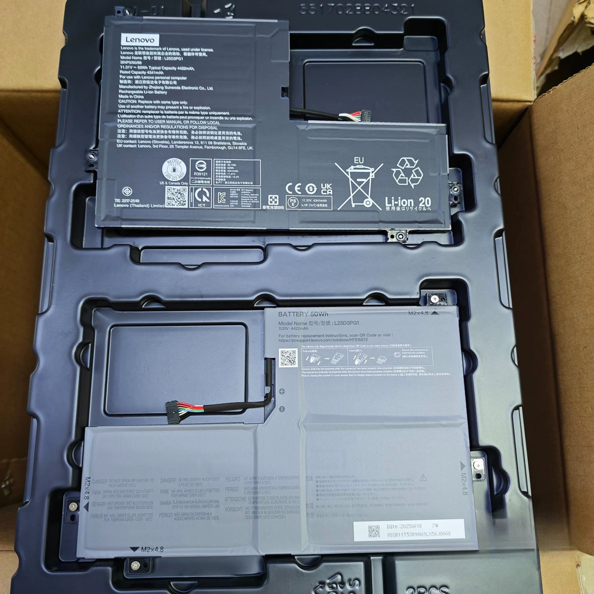 Genuine New Battery For Lenovo  L25N3PG1 L25B3PG1 L25D3PG1 laptop battery replacement Lenovo laptop repair parts