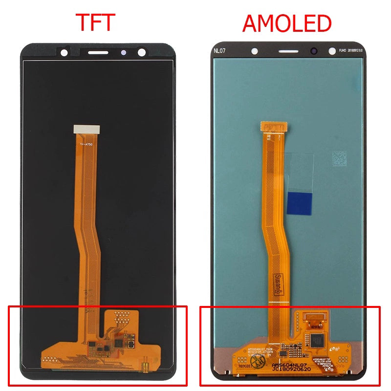 For Samsung A7 2018 screen assembly LCD screen A750F screen assembly with frame inside and outside