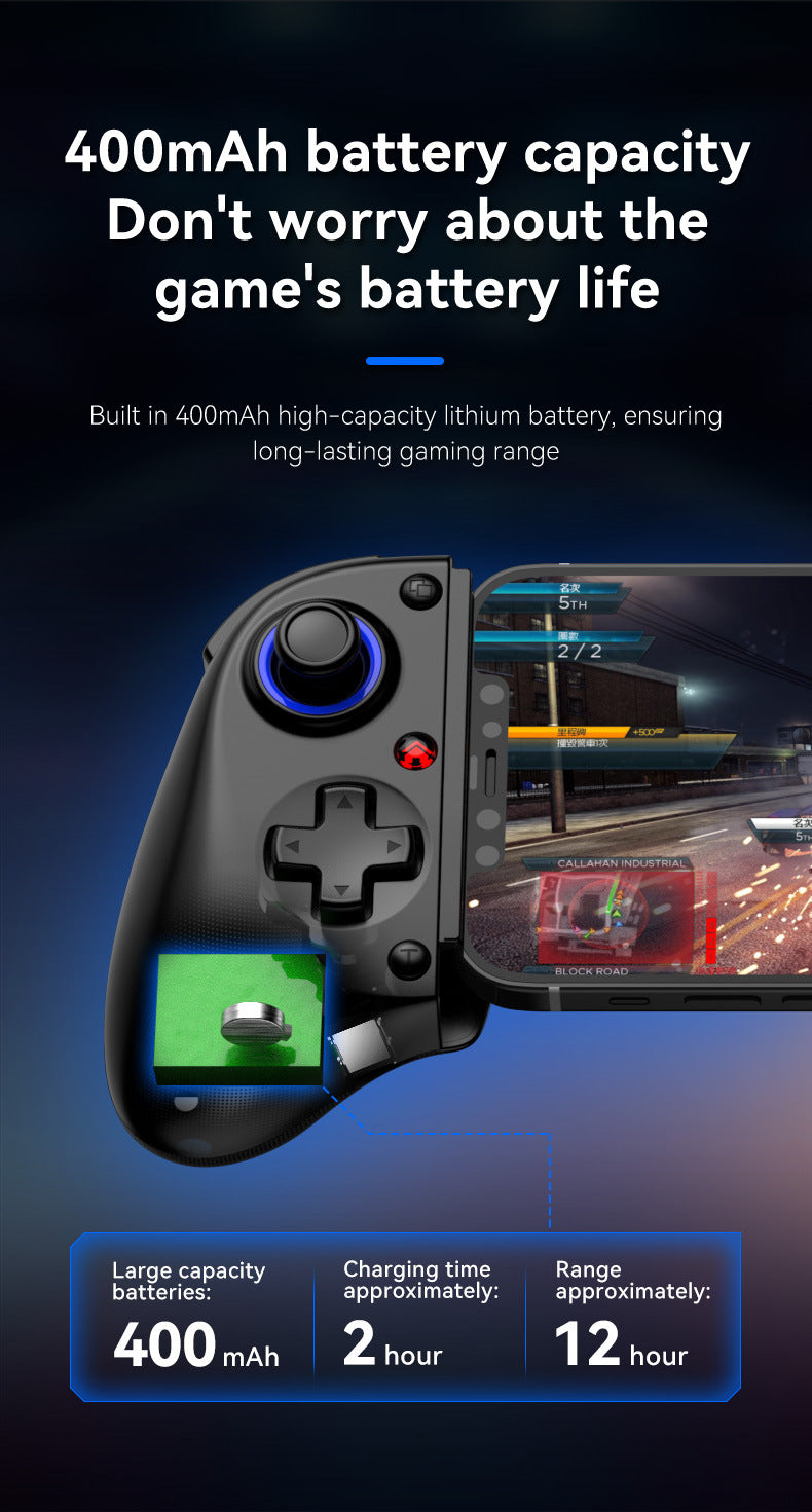 D11  Stretch Game Streaming Handle Wireless Hall Trigger Macro Back Key Switch/Android /IOS/PC