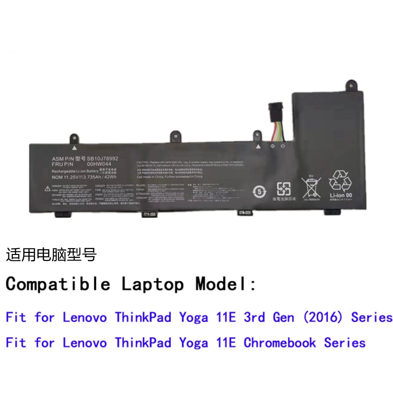 (Shipping fee not include)For  Lenovo Yoga 11e-20GC 20GE 20LQ 00HW044 replacement  battery  SB10J78992