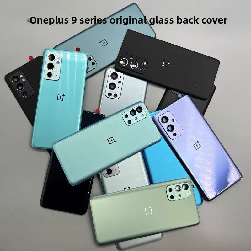 AAA+ quality For OnePlus Back Battery Cover Door Rear Glass Oneplus 9 9R 9Pro 9RT Battery Cover  Case With Camera Lens OnePlus phone repair parts