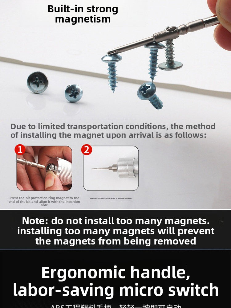 PXTX Tool Electric Screwdriver Cross Screw Batch Small Mini 800 Screwdriver Maintenance Rechargeable