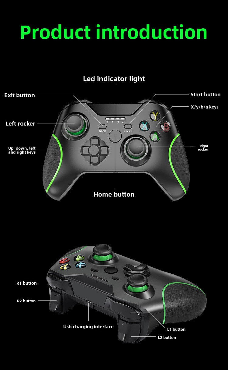 2.4G wireless gamepad with vibration function PC computer controller supports steam black myth Wukong