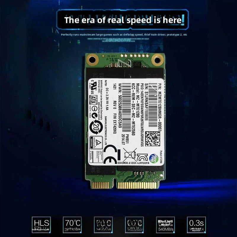 Laptop SSD for Samsung PM851 128G 256G 512G MSATA  TLC  MLC  64G 32G Toshiba Hynix Kingston Micron SanDisk solid state disk