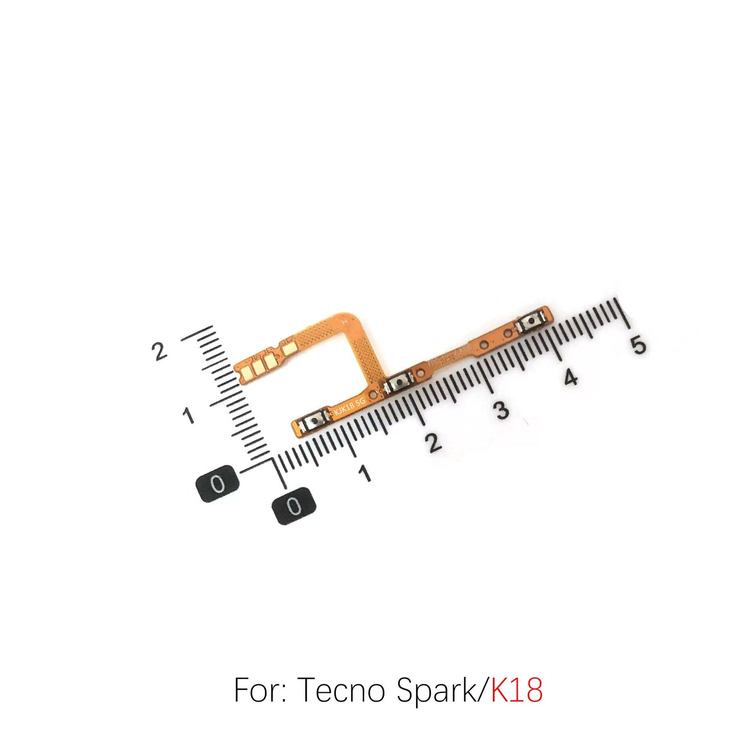 For Tecno Camon20 Spark7 10Pro Power cable Switch on of ribbon flex CK6n CK7n KE5 KF6 K17