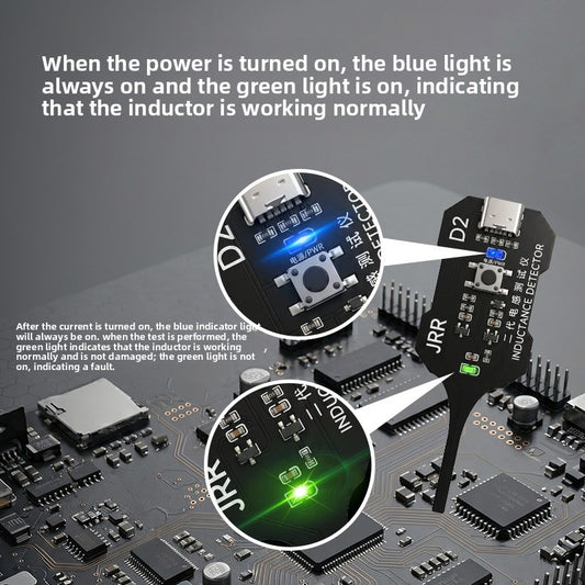 JRR inductance tester mobile phone maintenance and testing, electronic main board inductance fault investigation, electromagnetic induction measuring instrument repair tools