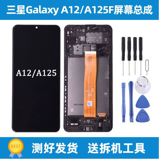 For Samsung A12 assembly A125F mobile phone LCD screen assembly M12 M127 LCD screen assembly with frame