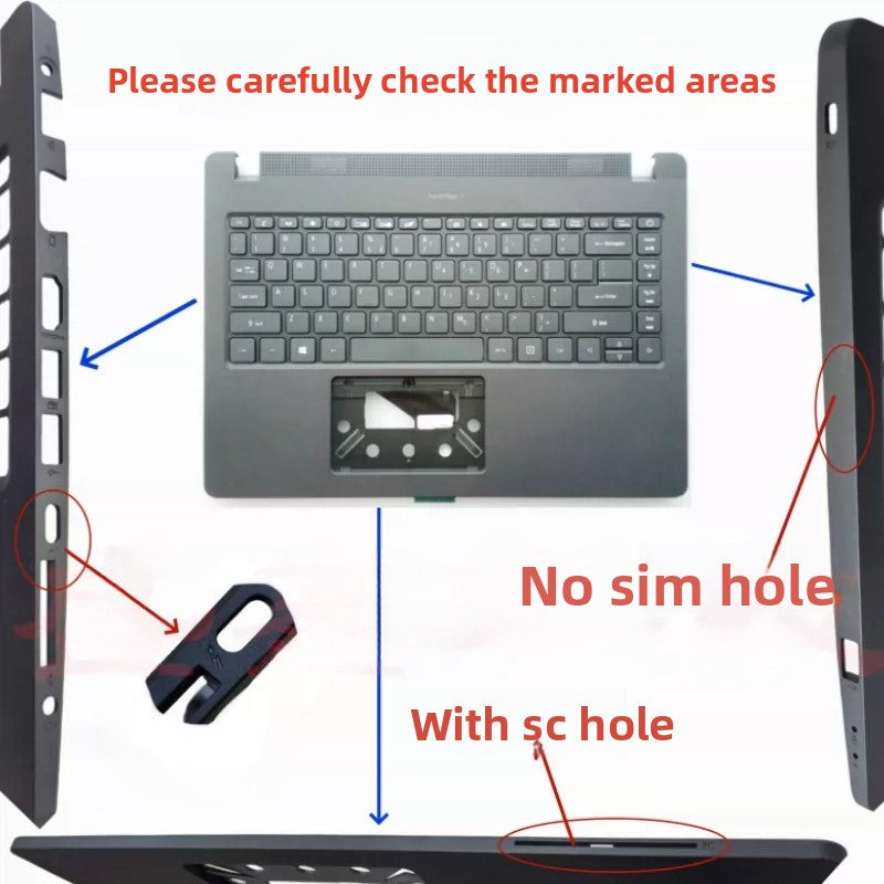 Cover case Keyboard For ACER TravelMate P214 P40 N19Q7 lcd back housing rear bezel top case palmrest upper keyboard bottom hinge cover Acer laptop repair parts