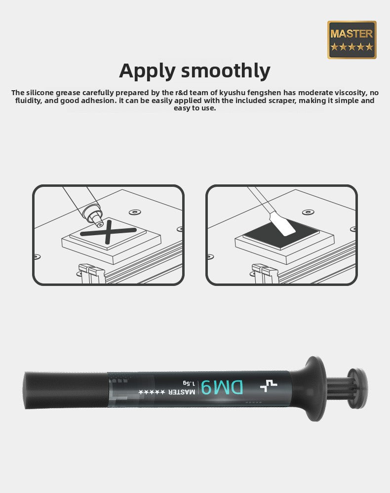 Deepcool dm9 1.5g Asasin 4 thermal paste silicone grease z4z10 silicone grease CPU thermal paste heat dissipation graphics card thermal conduction repair tools