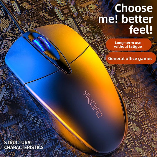 Silver engraving G2 colorful luminous USB wired business mouse, computer accessories office spot wholesale Amazon