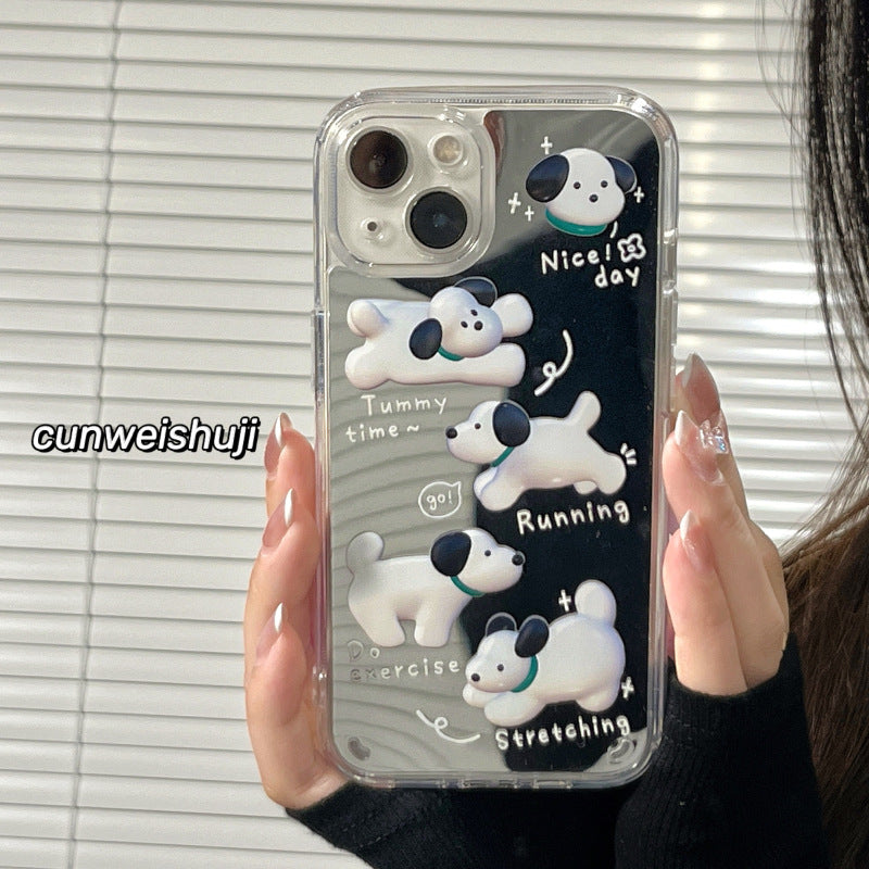 Accessories (Shipping fee not included) Mirror duck dog for iphone13promax apple 14pro mobile phone case 11 new xr creative 12