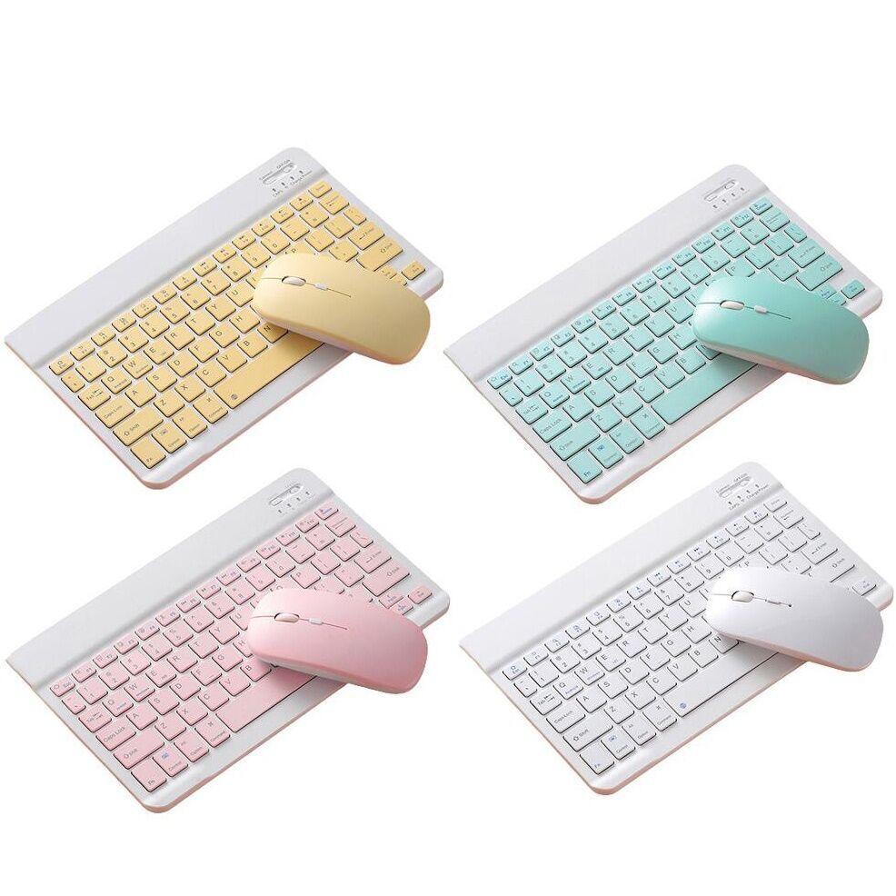 Slim portable Bluetooth keyboard and mouse set for iPad tablet 10 inch Android mobile phone Bluetooth keyboard 7 small languages protective Accessories