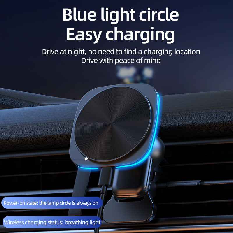 Car magnetic wireless charging 15w magnetic wireless charger, wireless magnetic attraction is suitable for Apple Android mobile phones