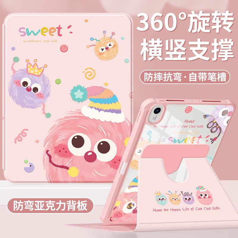 For Huawei matepadair protective case 2025 matepad11 tablet case padse with pen slot pro12.2 rotation 2023 all-inclusive 115s soft light version acrylic 2 cute cat Tablet Accessories