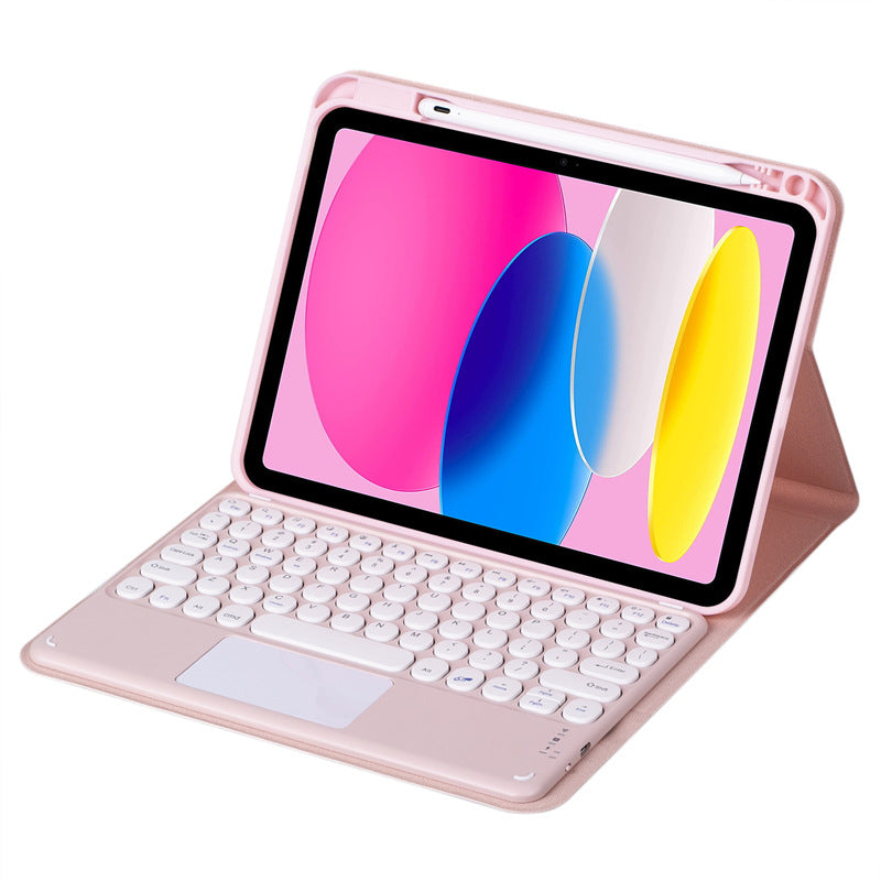 Applicable iPad10 Bluetooth Keyboard 10.2 Upper Pen Slot Leather Case Pro11 Magnetic Keyboard Case Air5 Mouse 4protective Accessories