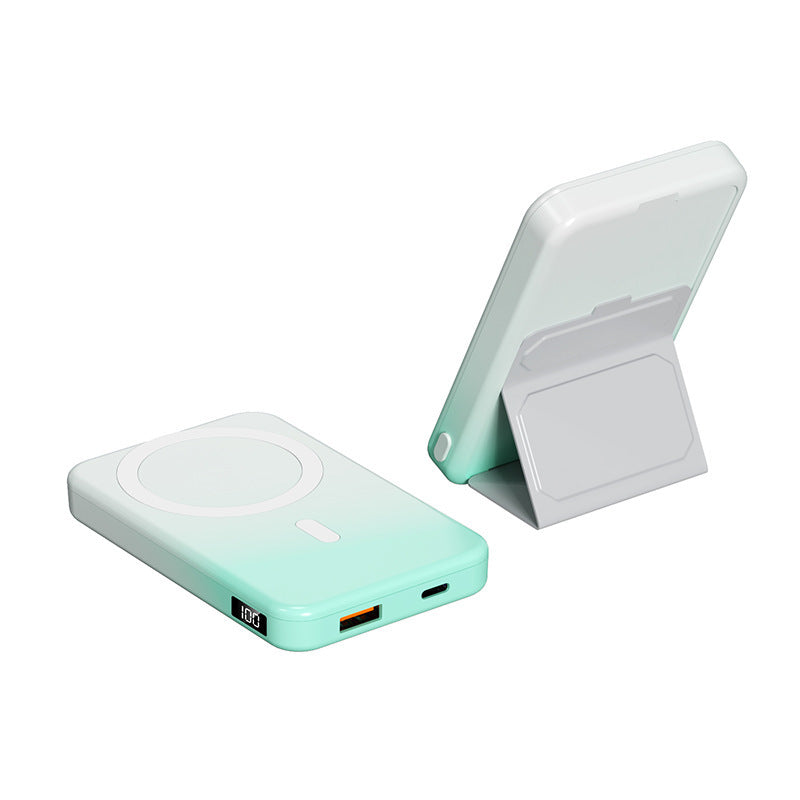 Magnetic fast charging power bank wireless with bracket mini mobile power supply