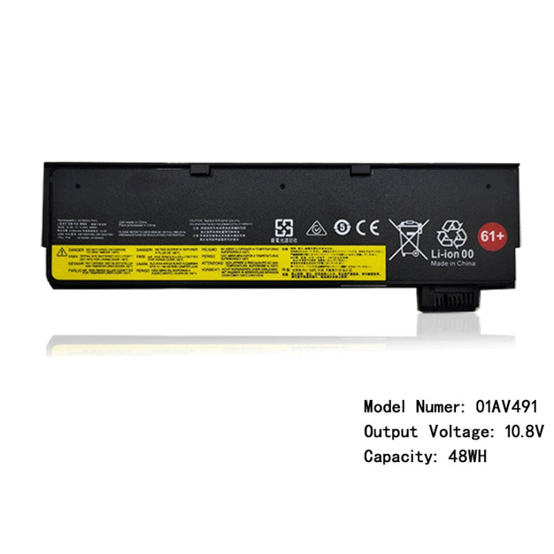 (Shipping fee not include)forFor  Lenovo  T470 T480 T570 T580 P51S P52S 01AV491 battery 61+