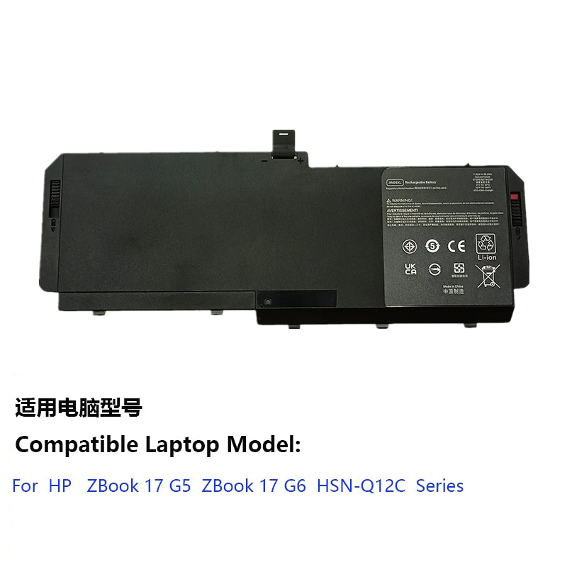 (Shipping fee not include)forfor惠普 ZBook 17 G5 G6  HSTNN-IB8G HSN-Q12C battery AM06XL