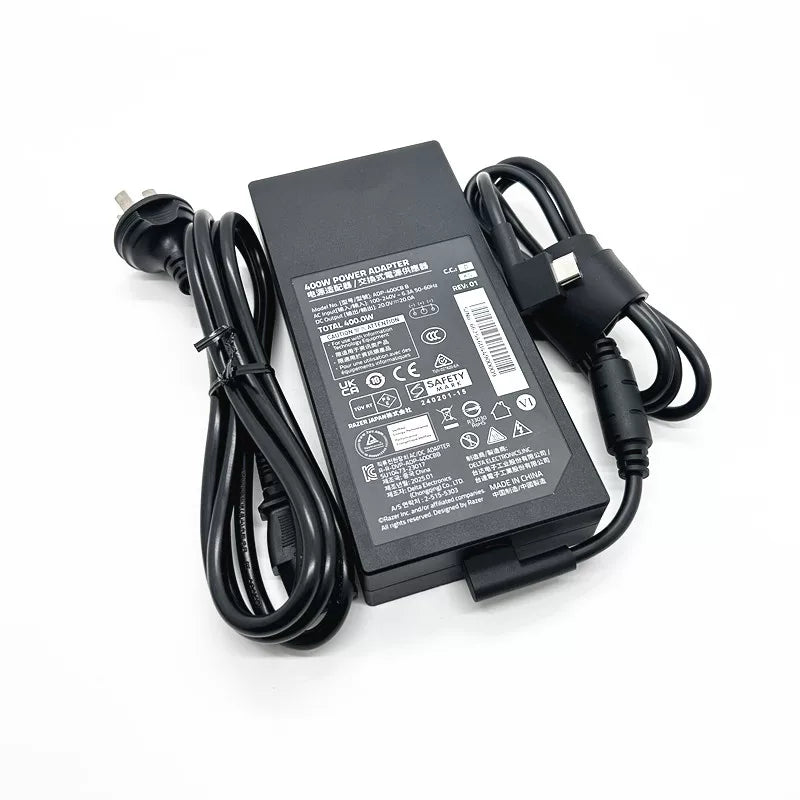 Genuine New ADP-400CB B 400W 20V 20A Razer 3-pin tip AC Adapter Charger for Razer Blade 18 (2025) RC30-0529 RZ09-0529 Power supply Razer laptop repair parts