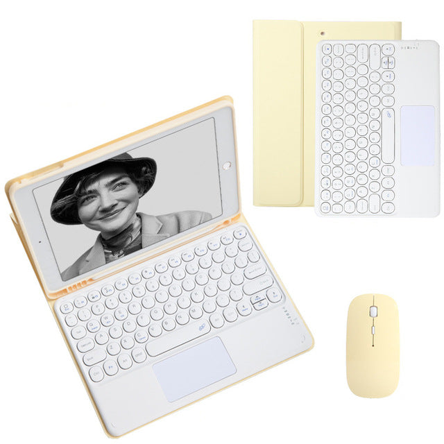 Suitable for Pro11 Bluetooth keyboard iPad10 pen slot 10.2 leather case Air5 magnetic silicone protective case 9.7 mouse protective Accessories