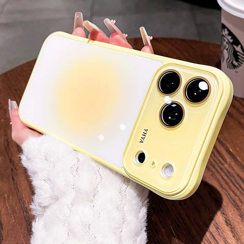 Gradual change airbag for iPhone 17promax mobile phone case New iPhone16 ice smudging large airbag four corners protective case 15pro with lens film all-inclusive case Phone accessories