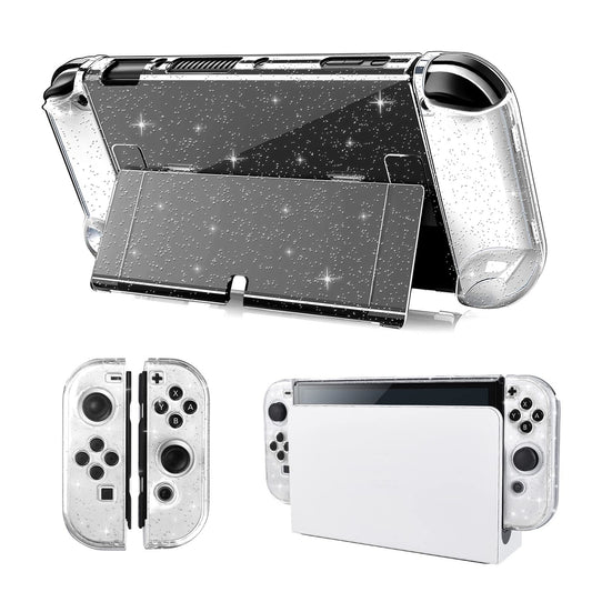 Switch OLED glitter crystal case for Nintendo switch OLED host protective case PC hard case