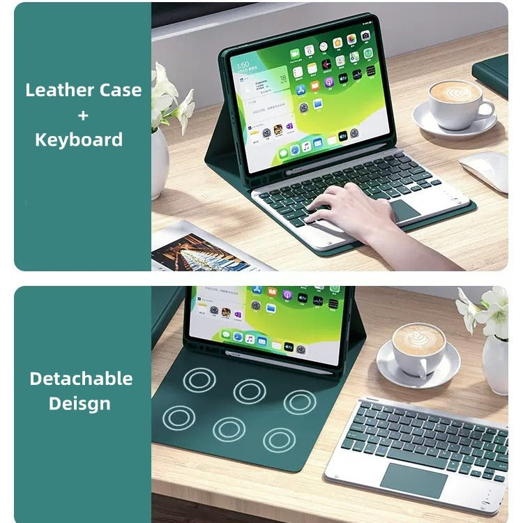 Applicable ipad10 keyboard leather case case touch magic bluetooth keyboard air5 Pro11 silicone pen slot protective cover protective Accessories