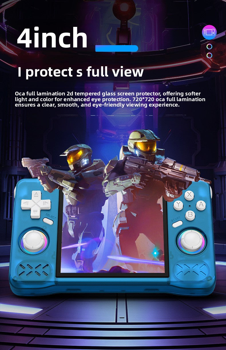 4" inch XF40H IPS HD RGB display WIFI Online match fight Linux Dual 3D joysticks RGB 4000mAh  rechargable supporting 2.4G wireless Gamepad connected games Handheld Game Player console