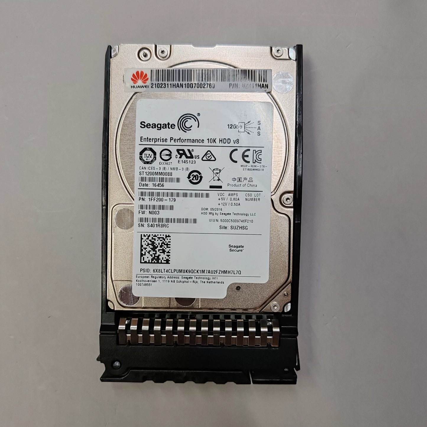 Huawei 02311HAN Huawei 1.2T SAS 10K 2.5 12Gb/s PN: 02311HAN Hard Disk Servicer