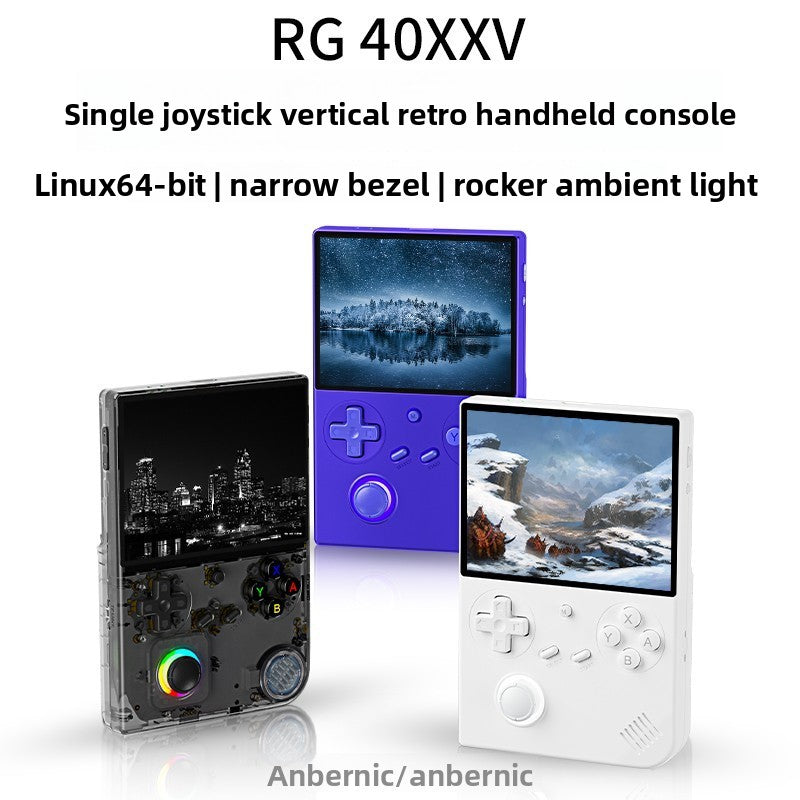 4" inch RG40XXV IPS HD RGB joystick 3200mAh rechargable Linux 64 Support screen projection games Handheld Game Player console ambient light retro portable handheld