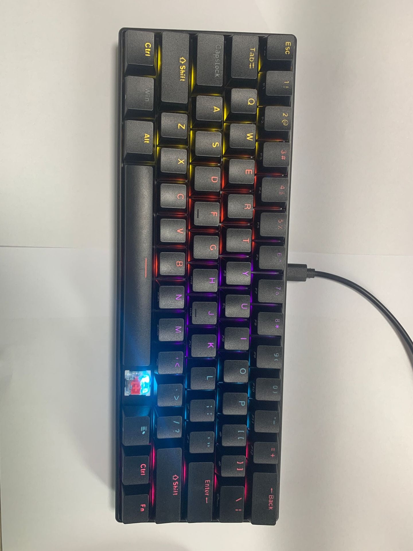 WRK61 Mechanical Keyboard RGB Mixed Light Green Axis Mouse Macro Gaming Keys Computer