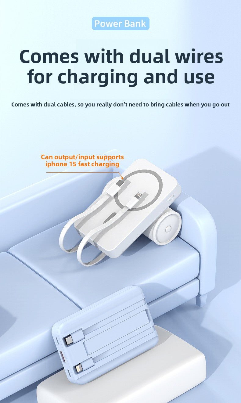 Magsafe magnetic power bank 22.5W fast charging mini with cable mobile power supply
