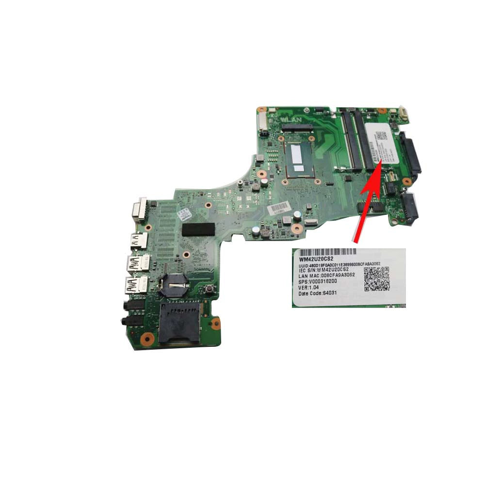 Toshiba L55T-A main board i5-4200U 1.6GHz V000318200